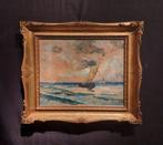 Pier Antonio Gariazzo (1879-1963) - Barca nella tempesta, Antiek en Kunst, Kunst | Schilderijen | Klassiek