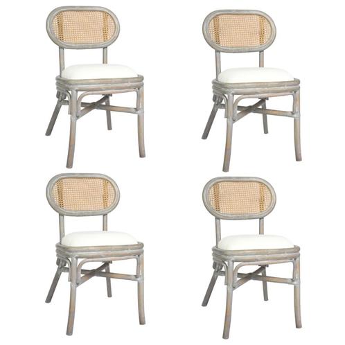 vidaXL Chaises à manger lot de 4 gris Lin, Maison & Meubles, Chaises, Neuf, Envoi