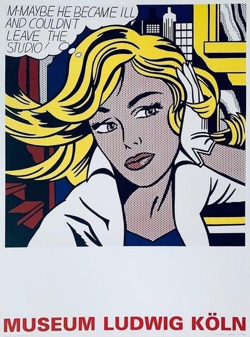 Roy Lichtenstein (1923-1997) - Maybe, 1965 - Museumsprint -, Antiek en Kunst, Kunst | Tekeningen en Fotografie