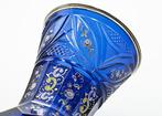 Moser & Söhne Art Nouveau Enamelled Cobalt Glass Vase 1900 -, Antiek en Kunst, Antiek | Glaswerk en Kristal