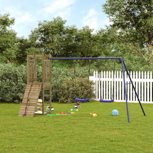 vidaXL Speelhuis geïmpregneerd grenenhout, Kinderen en Baby's, Speelgoed | Buiten | Speeltoestellen, Nieuw, Verzenden