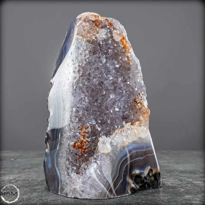 Natuurlijke agaat-amethist geode Een fascinerend meesterwerk, Verzamelen, Mineralen en Fossielen