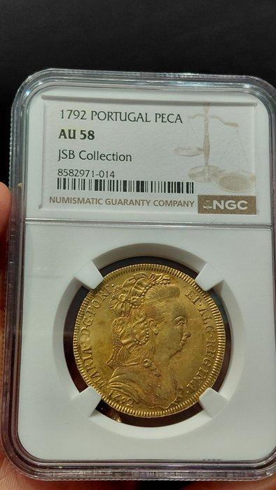 Portugal. D. Maria I (1786-1799). Peça (6.400 Reis) 1792, Timbres & Monnaies, Monnaies | Europe | Monnaies non-euro