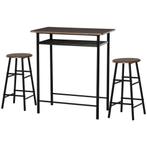 Bartafel Set 3-delig Eettafel Met 2 Barkrukken Eetgroep Keuk, Huis en Inrichting, Tafels | Eettafels, Verzenden, Nieuw