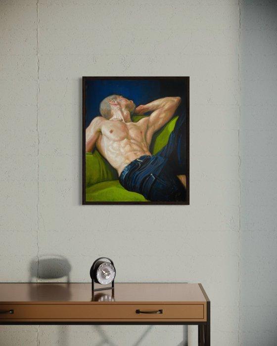 Per Vilt - Looking Back, Antiek en Kunst, Kunst | Schilderijen | Modern