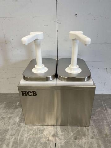 HCB inox Double Sauce Bar Sauce Pump Sauce Dispenser 2 x 2, Articles professionnels, Verzenden