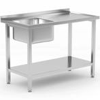 Spoeltafel | KitchenLine | RVS | 1 Spoelbak (Links) |, Zakelijke goederen, Horeca | Keukenapparatuur, Verzenden, Nieuw in verpakking