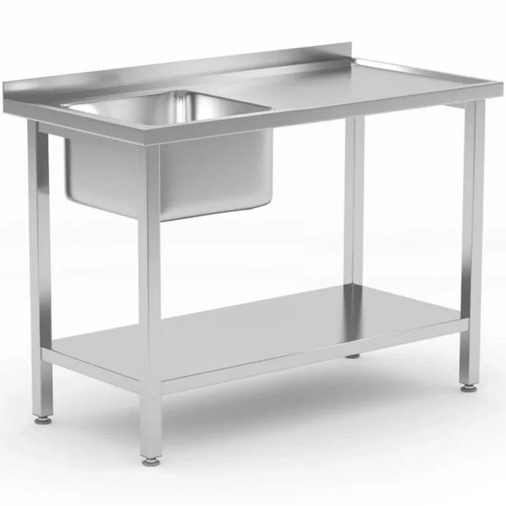 Spoeltafel | KitchenLine | RVS | 1 Spoelbak (Links) |, Zakelijke goederen, Horeca | Keukenapparatuur, Nieuw in verpakking, Verzenden