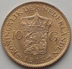Nederland. Wilhelmina (1890-1948). 10 Gulden 1913  (Zonder, Postzegels en Munten