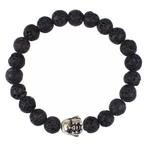Fako Bijoux® - Buddha Armband - Smile - Lavasteen, Handtassen en Accessoires, Armbanden, Verzenden, Nieuw