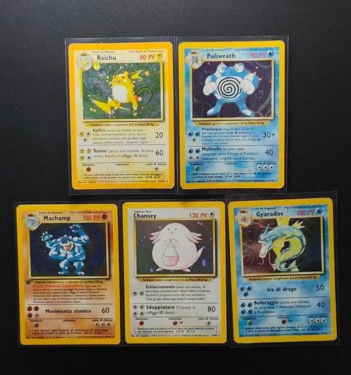 WOTC Pokémon - 5 Card - Set Base - ITA - Raichu Holo -, Hobby en Vrije tijd, Verzamelkaartspellen | Pokémon