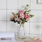 Kunst Boeket - Zijden Rozen Roos Bloemen Luxe Boeketten, Huis en Inrichting, Nieuw, Verzenden