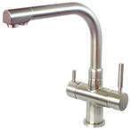 3 in 1 Kraan Forum / Brushed Nickel, Doe-het-zelf en Bouw, Verzenden, Nieuw