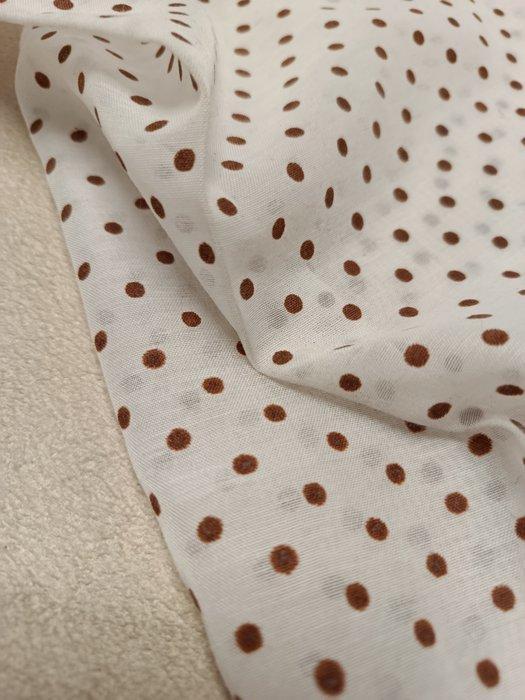 Fantastica tenda vintage a pois marroni - made in Italy -, Antiquités & Art, Tapis & Textile