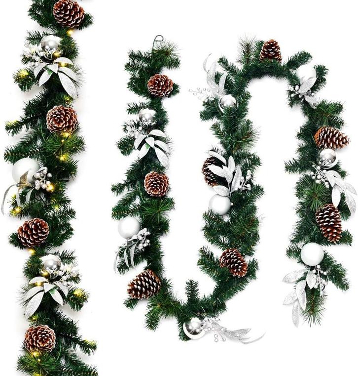 Guirlande met verlichting - Kerstslinger - Kerstversiering -, Huis en Inrichting, Woonaccessoires | Kransen, Nieuw, Verzenden