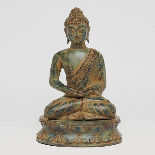 Sculpture, Buddha Dhyana Patinated - Bronze - 26 cm - Bronze, Antiek en Kunst, Kunst | Designobjecten