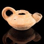 Grec ancien, hellénistique lampe à huile en terracotta (Sans