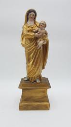 Beeld, Maagd Maria met kindje Jezus - Barok - polychroom, Antiek en Kunst