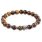 Fako Bijoux® - Buddha Armband - Ring Quatro - Tijgeroog, Handtassen en Accessoires, Armbanden, Verzenden, Nieuw