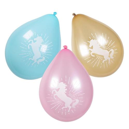 Eenhoorn Ballonnen 25cm 6st, Hobby en Vrije tijd, Feestartikelen, Nieuw, Verzenden