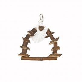 HOUTEN SCHOMMEL MET KATOENTOUW M, Animaux & Accessoires, Oiseaux | Accessoires