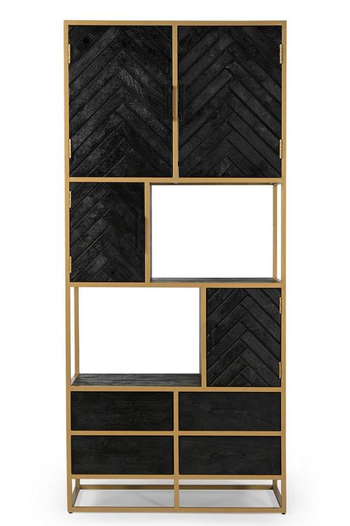 Vakkenkast Mangohout Fingula 90 cm, Huis en Inrichting, Kasten | Boekenkasten, Nieuw, Verzenden