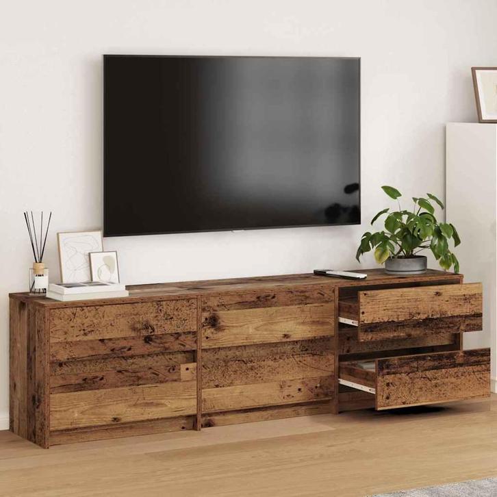vidaXL TV Kast Bruin 180 x 34 x 50 cm, Huis en Inrichting, Kasten |Televisiemeubels, Nieuw, Verzenden