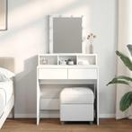 vidaXL Kaptafel met LED 80x41x144,5 cm wit, Huis en Inrichting, Tafels | Kaptafels, Verzenden, Nieuw