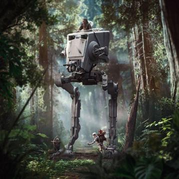 Star Wars Demi Art Scale Statue 1/20 AT-ST and Chewbacca 53, Ophalen of Verzenden