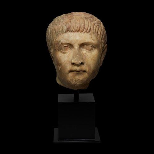 Oud-Romeins Marmer Hoofd van Generaal Drusus de Jongere., Verzamelen, Mineralen en Fossielen