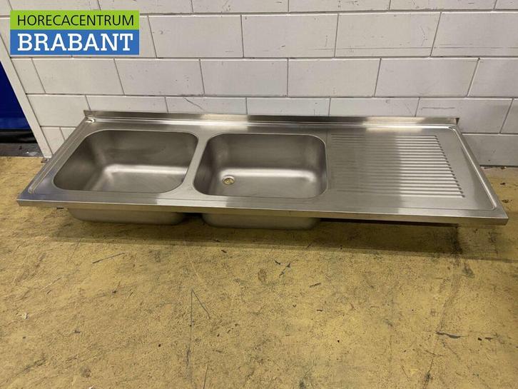 Plan de travail en acier inoxydable Double évier 200 x 70 cm, Articles professionnels, Horeca | Autre, Envoi