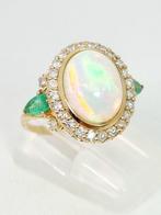 Ring - 14 karaat Geel goud Opaal - Diamant