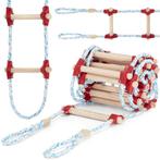 Veilige Touwladder 2 Meter - Beukenhout Sporten - Max. 25..., Nieuw, Ophalen of Verzenden, Ladder, Opvouwbaar of Inschuifbaar