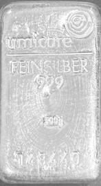 500 gram - Zilver .999 - Umicore, Belgium - Verzegeld, Postzegels en Munten, Edelmetalen en Baren