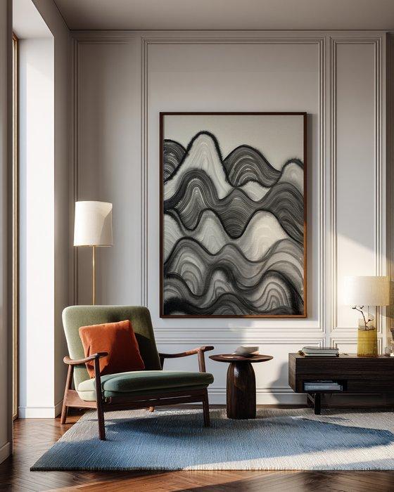 Ella Suárez - Sistema montañoso 3 - XL (NO RESERVE), Antiek en Kunst, Kunst | Schilderijen | Modern