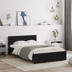vidaXL Bedframe met hoofdeinde zwart 135x190 cm, Verzenden, Nieuw