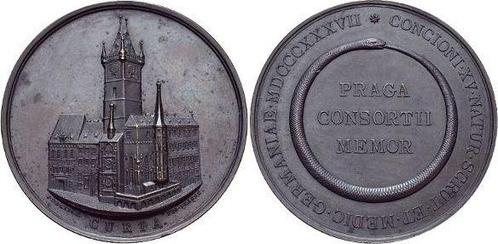 Tschechien, Prag, Stadt brons medaille 1837 Geowissenscha..., Postzegels en Munten, Penningen en Medailles, Verzenden