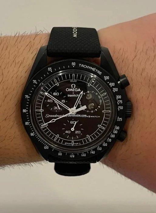Omega - MoonSwatch - Mission to the Moon - Zonder, Handtassen en Accessoires, Horloges | Heren