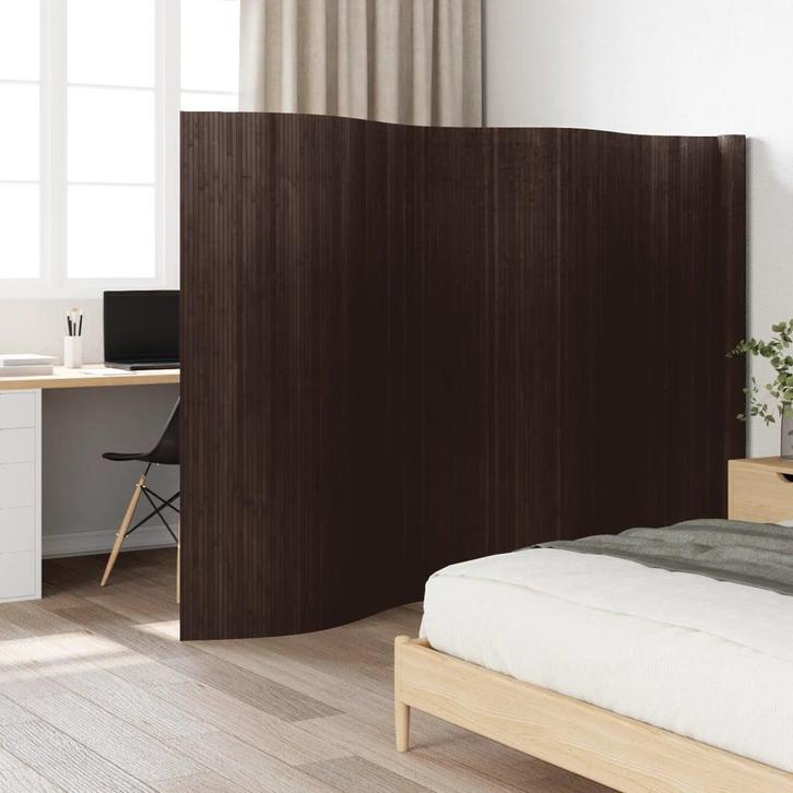 vidaXL Kamerscherm 165x600 cm bamboe donkerbruin, Huis en Inrichting, Woonaccessoires | Overige, Nieuw, Verzenden