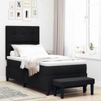 vidaXL Boxspringbed met Matras & Bench Zwart 100x200 cm Stof, Verzenden, Nieuw