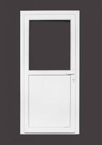 PVC Deur 1/2 glas Basic Plus b98xh215 cm wit L, Doe-het-zelf en Bouw, 80 tot 100 cm, 215 cm of meer, Nieuw, Ophalen of Verzenden