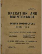 1942 INDIAN SCOUT MODEL 741-B WERKPLAATSHANDBOEK ENGELS, Autos : Divers, Modes d'emploi & Notices d'utilisation