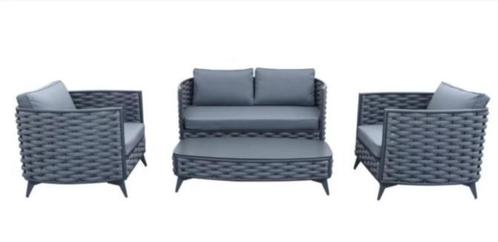 Loungeset - bank met stoelen - Nieuw, Tuin en Terras, Tuinsets en Loungesets, Bank, Bijzettafel, Stoel, Nieuw, Aluminium, Loungeset