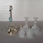 Olie-en-azijnstelletje (5) - Glas, Verzilverd - Metalstil