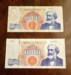 Italië. - 6 x 1.000 Lire 1961-1994 Italia - Verdi 1° e