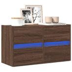 vidaXL Tv-wandmeubel met LED-verlichting 80x31x45 cm bruin, Verzenden, Nieuw