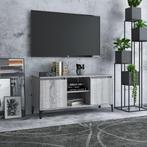 vidaXL Meuble TV avec pieds en métal Sonoma gris, Maison & Meubles, Armoires | Mobilier de télévision, Verzenden, Neuf