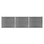 vidaXL Schuttingpanelenset 526x146 cm HKC grijs, Verzenden, Nieuw
