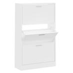 Schoenenkast Wit | Retour Deal | 63x24x103cm | 40% Korting, Verzenden, Nieuw, Modern en trendy
