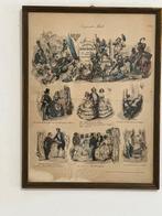 andreas geiger - Antica Stampa Satirica Originale,, Antiek en Kunst